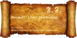 Neumüller Herkules névjegykártya